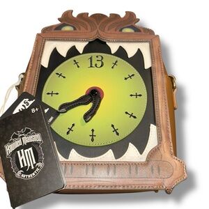 Loungefly Disney Haunted Mansion Grandfather Clock Crossbody Bag NWT GLOWS